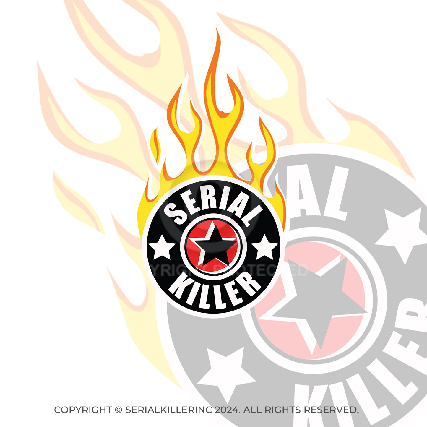 Serial Killer Logo Flame Hoodie